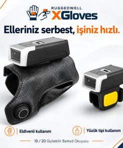 Ruggedwell XGloves Bluetooth 1D/2D eldiven tipi barkod okuyucu ile depo, paketleme ve sevkiyatta iş akışını kolaylaştırın. DESNET’ten bilgi alın.